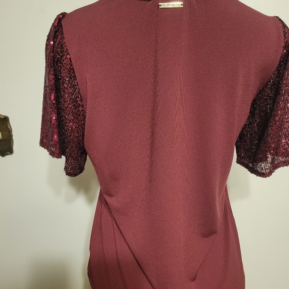 Micheal Kors Collection Red Small Sequin Top Small Christmas Holidays - Picture 4 of 5